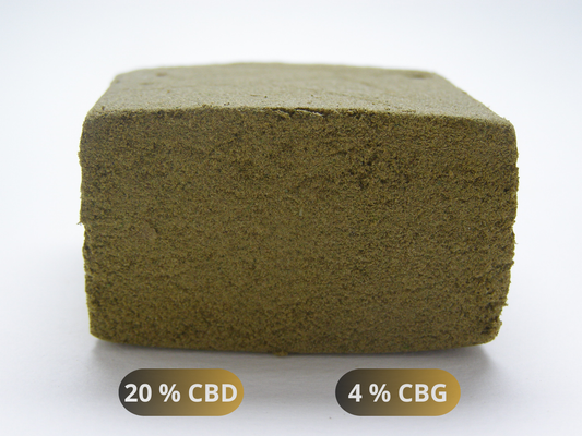 Résine CBD Le Jaune française – hash mousseux et friable au profil agrume et floral